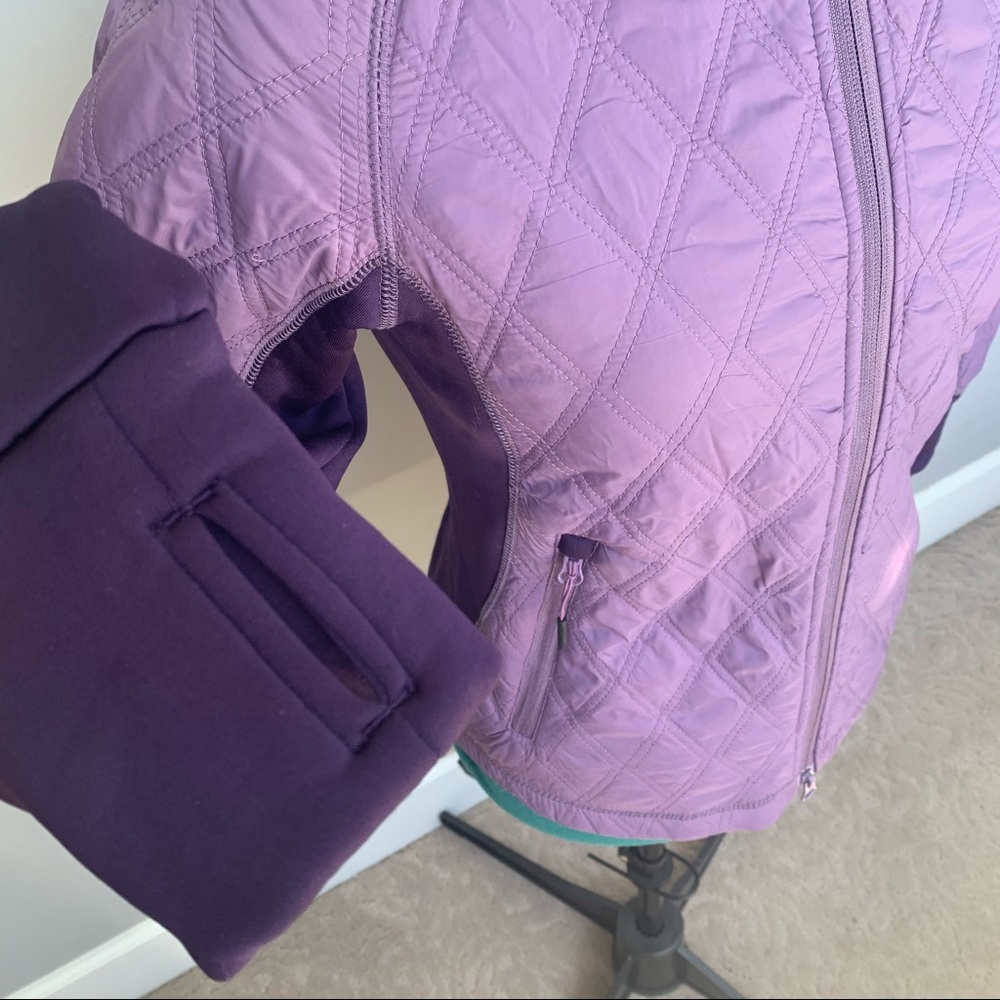 HORZE Quilted Purple Riding Jacket - Picture 4 of 7